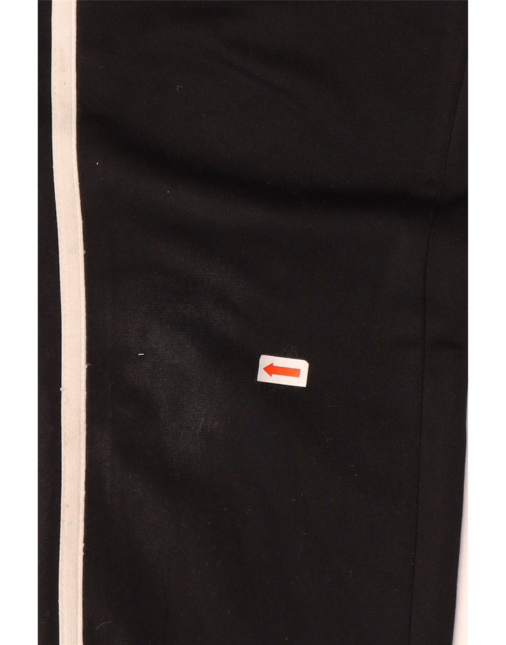 ADIDAS Boys Tracksuit Trousers Joggers 9-10 Years Black Polyester