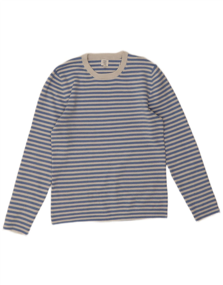 John Lewis Pull à col rond pour femme UK 12 Bleu moyen rayé