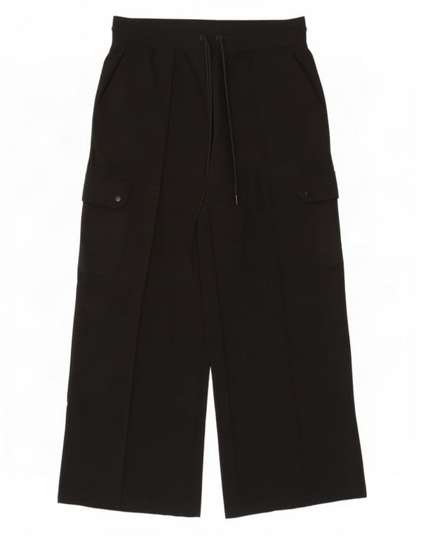 Marks & Spencer Pantalon de survêtement cargo pour femme UK 14 Large Noir Viscose