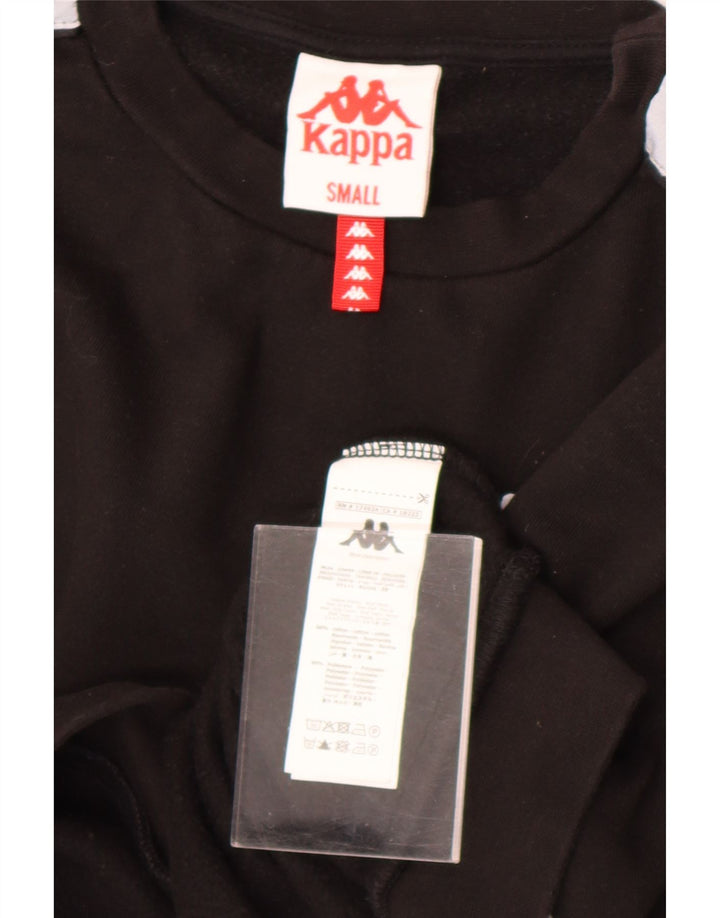 Kappa Sweat-shirt court surdimensionné pour femme UK 10 Petit colorblock noir