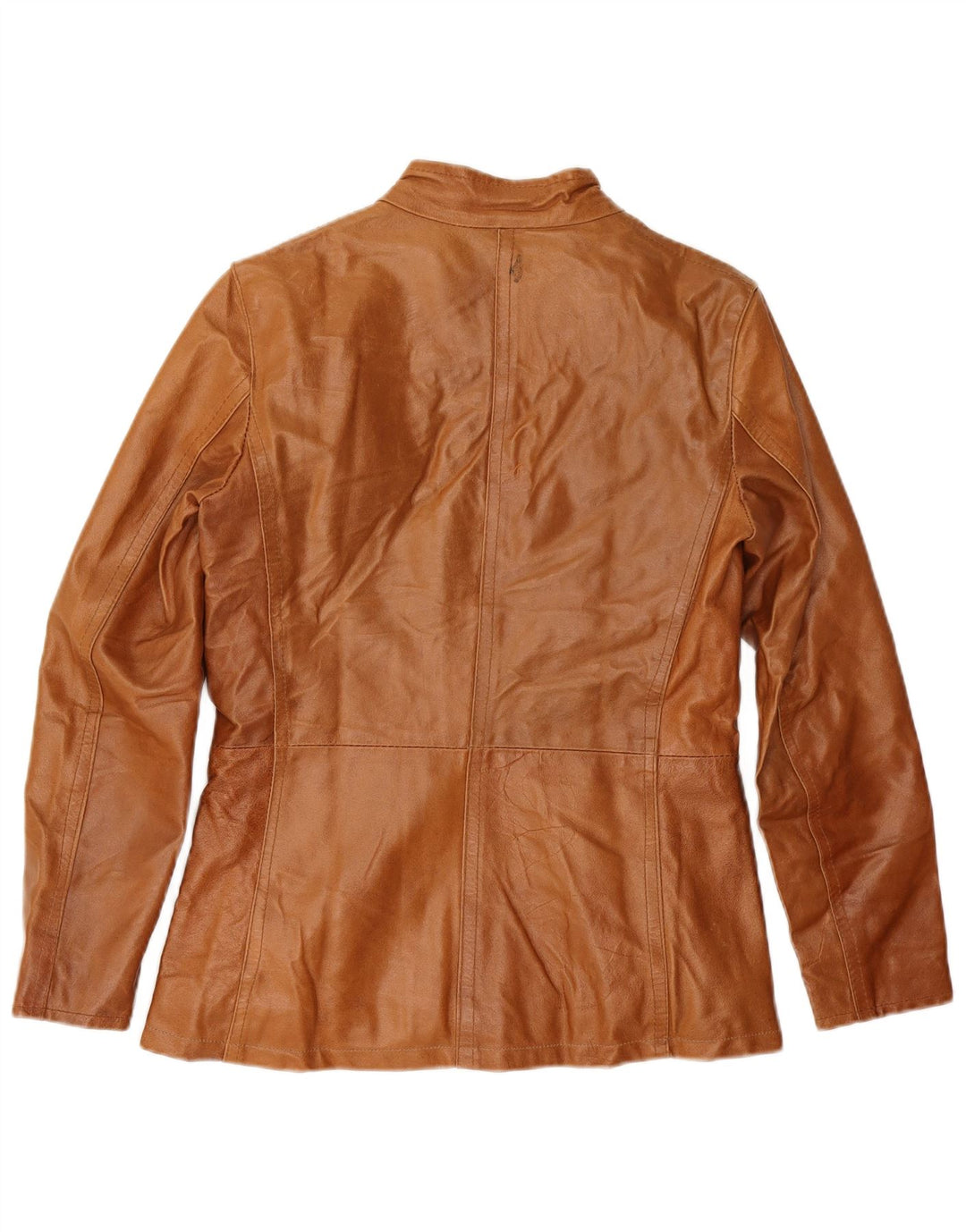 Bayside Veste en cuir pour femme UK 10 Petit cuir marron