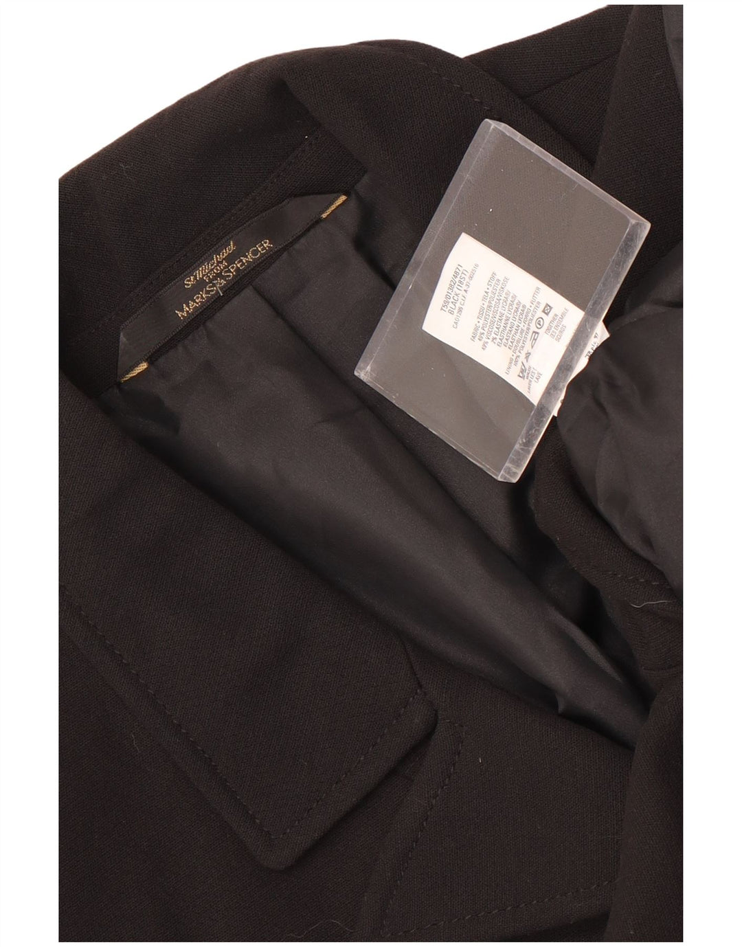 Marks & Spencer Manteau St. Michael pour femme UK 18 XL Noir Polyester