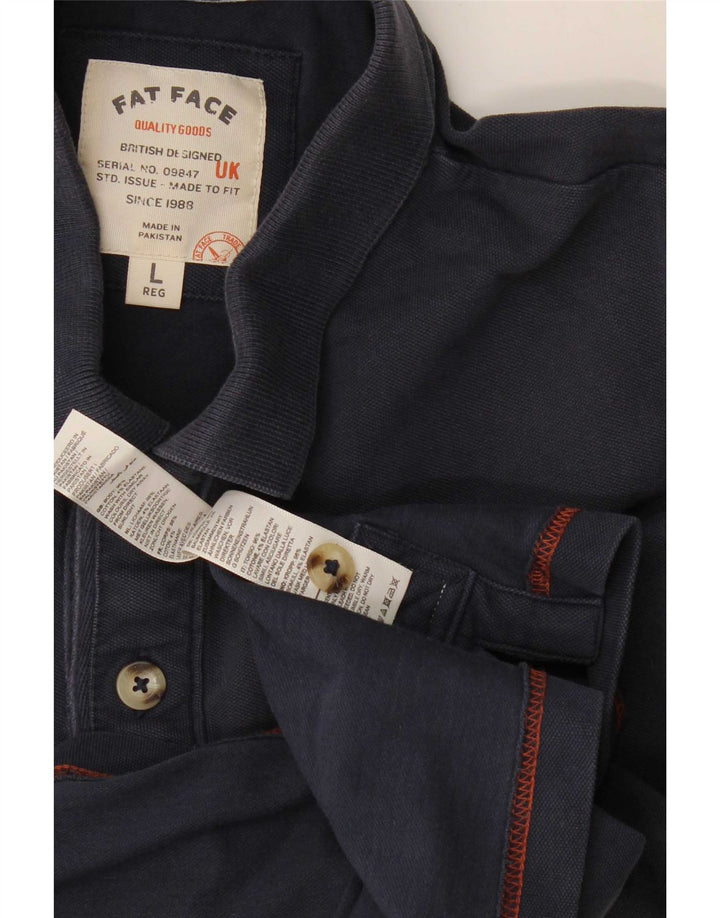 Fat Face Polo Homme Grand Bleu Marine Coton