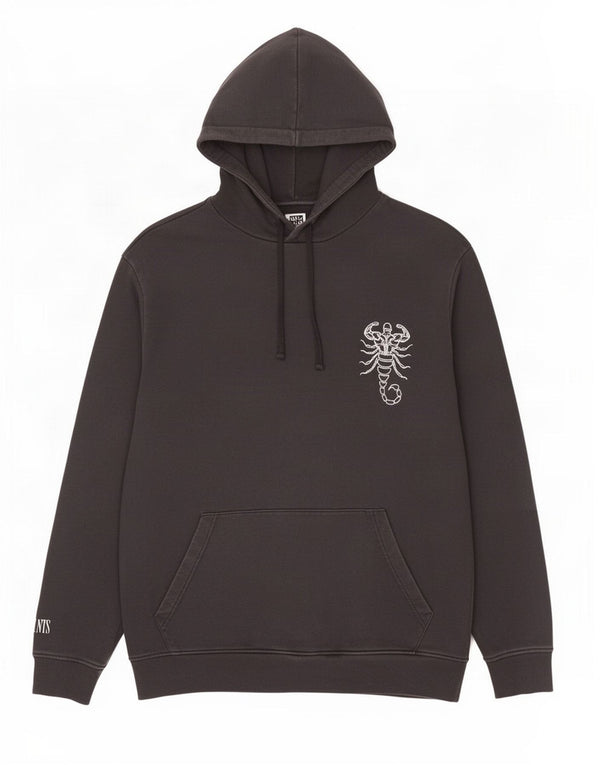 All Saints Pull à capuche graphique XS Noir Coton Homme