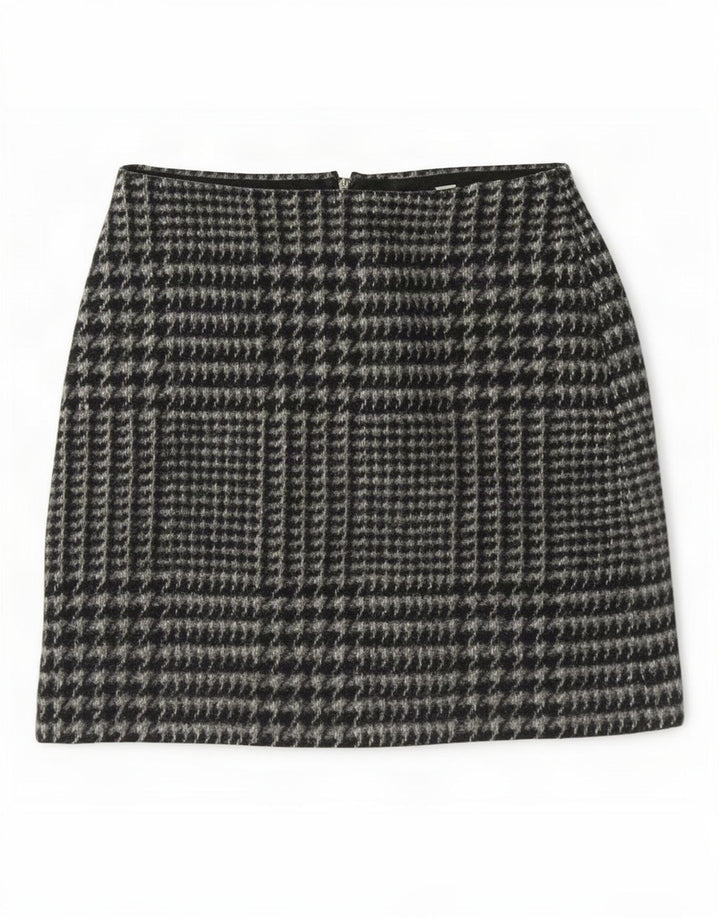 Jack Wills Mini jupe femme UK 8 Small W28 gris pied-de-poule polyester