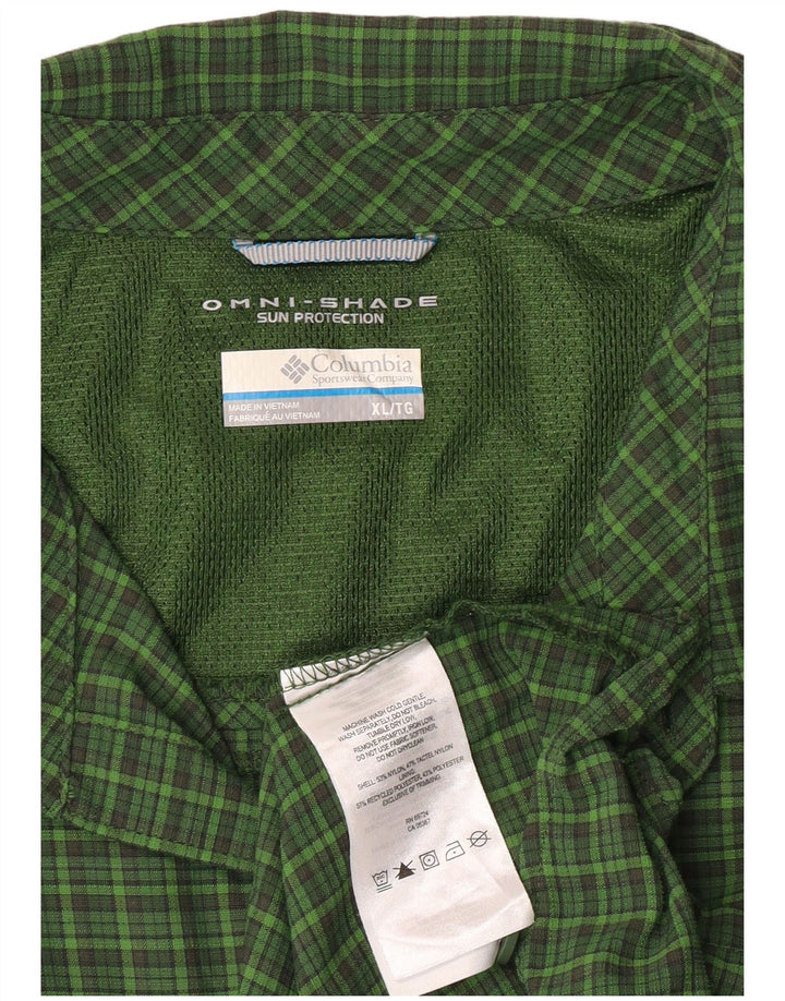 Columbia Chemise à Carreaux Omni-Shade XL Homme Vert Check Nylon
