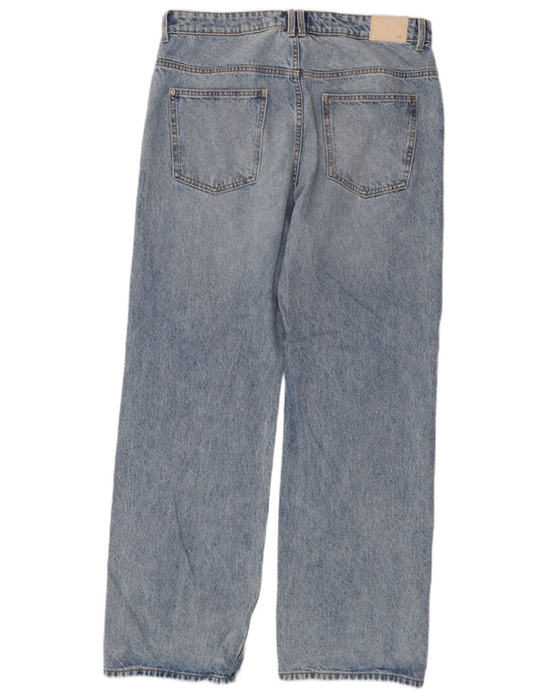 Zara Jean droit pour homme EU 44 Large W34 L32 Bleu Coton
