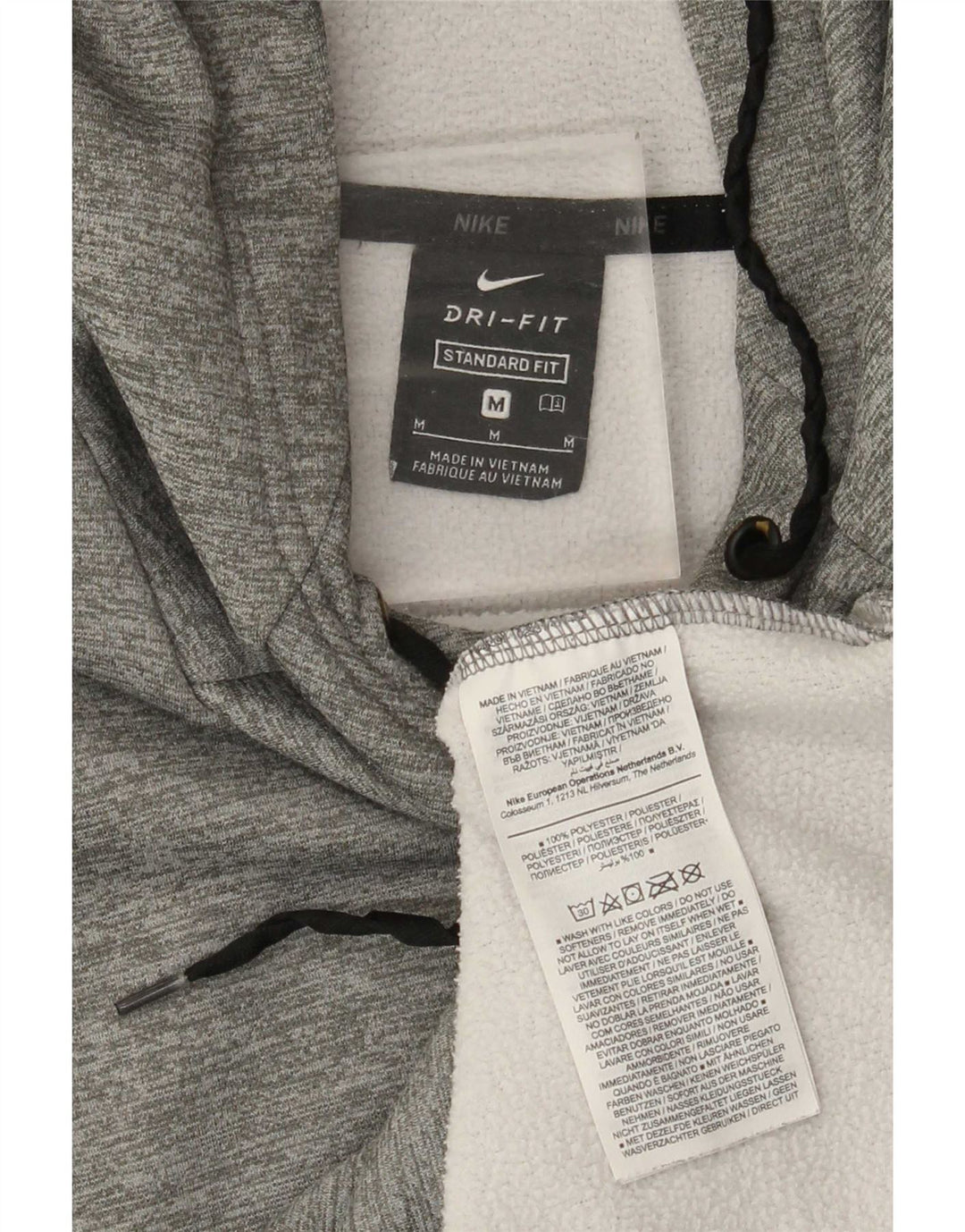 Nike Homme Dri Fit Standard Fit Sweat à Capuche Gris Moyen Moucheté Polyester
