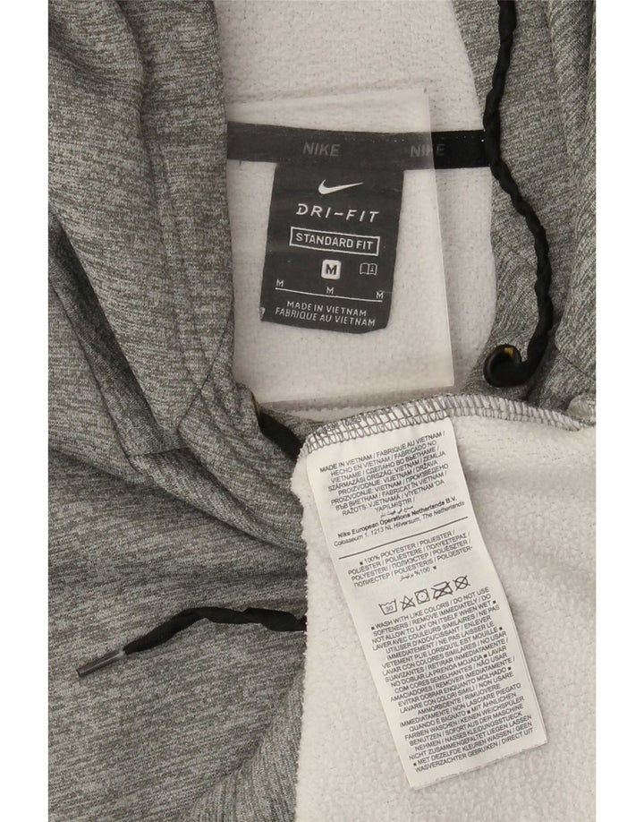 Nike Homme Dri Fit Standard Fit Sweat à Capuche Gris Moyen Moucheté Polyester