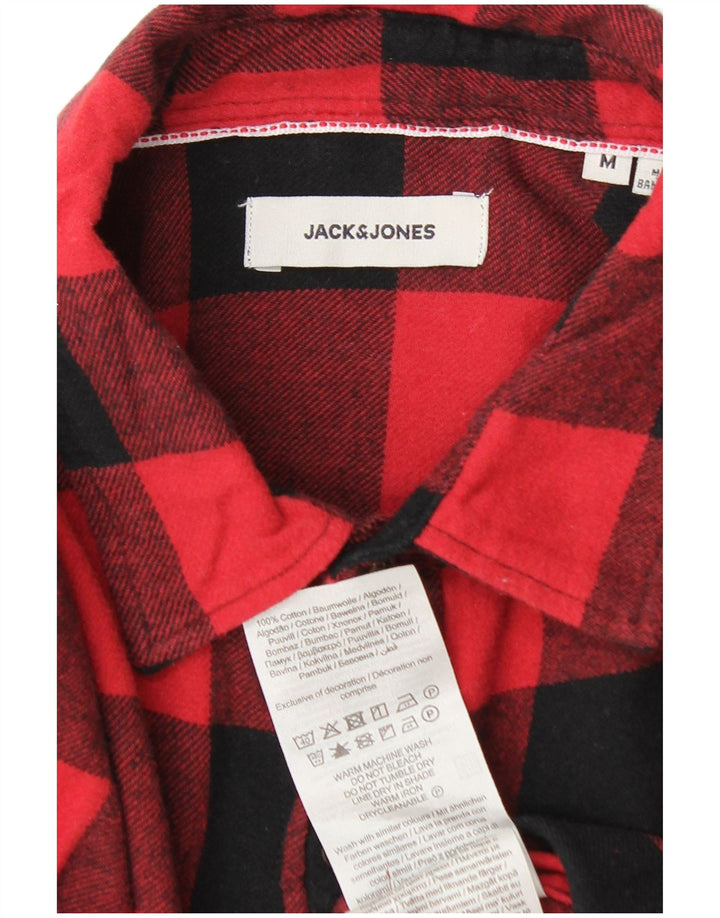 Jack & Jones Chemise en Flanelle Homme Rouge Moyen à Carreaux en Coton