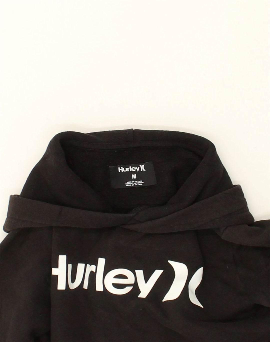 HURLEY Girls Graphic Hoodie Jumper 11-12 Years Medium Black Cotton | Vintage Hurley | Thrift | Second-Hand Hurley | Used Clothing | Messina Hembry 