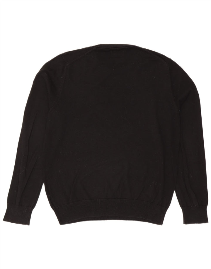 Marks & Spencer Pull à col rond pour homme en coton noir Taille L