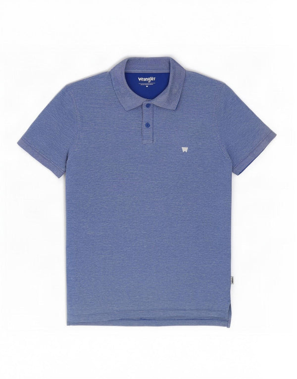 Wrangler Polo Homme Bleu Moyen Coton