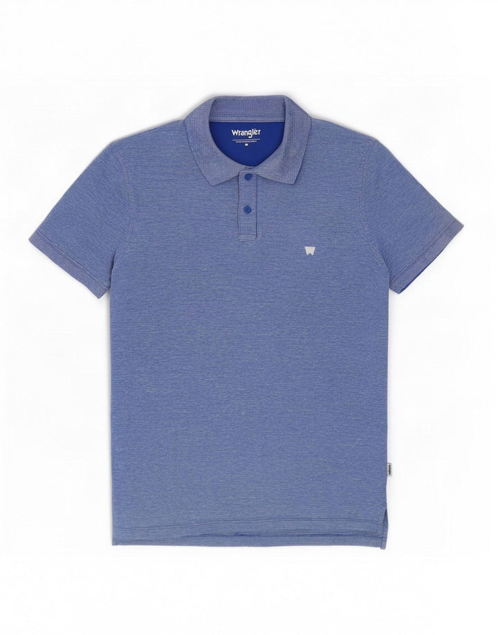 Wrangler Polo Homme Bleu Moyen Coton