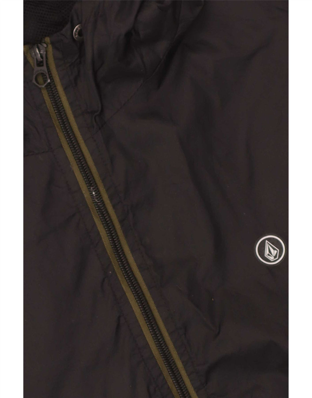Volcom Veste de pluie à capuche pour homme UK 36 Small Noir Camouflage Nylon