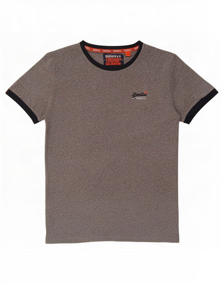 Superdry T-Shirt Homme Gris Large Coton
