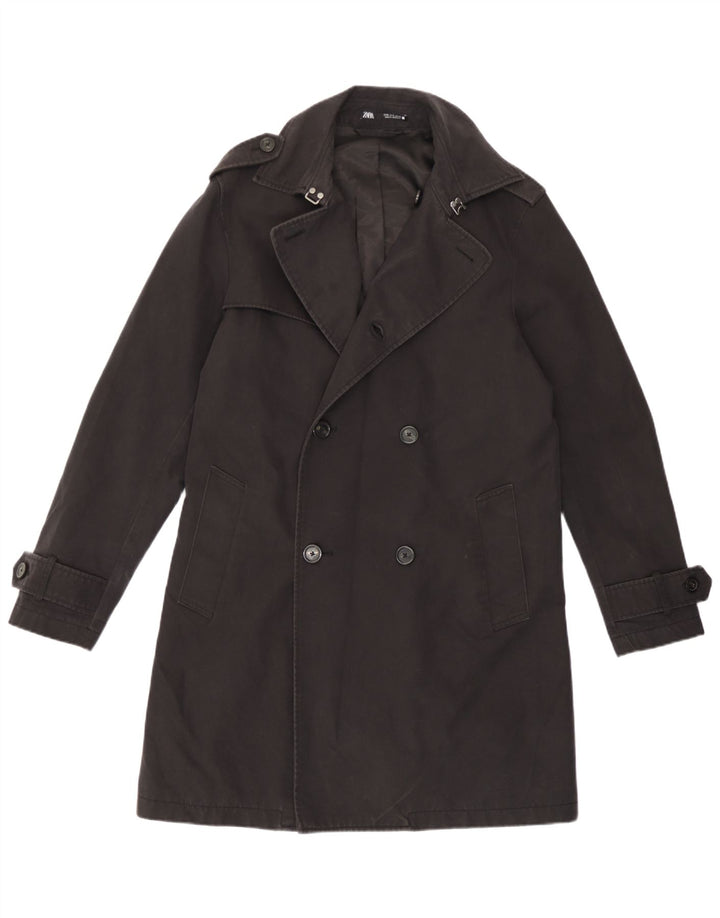 Zara Trench Homme UK 36 Petit Noir