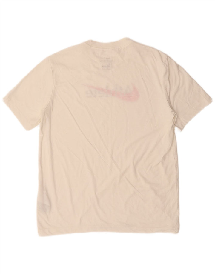 NIKE T-shirt Dri Fit Graphic pour homme en coton blanc moyen
