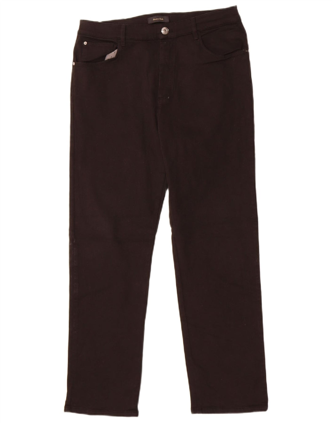 Massimo Dutti Jean droit pour femme EU 42 Large W32 L27 Coton noir