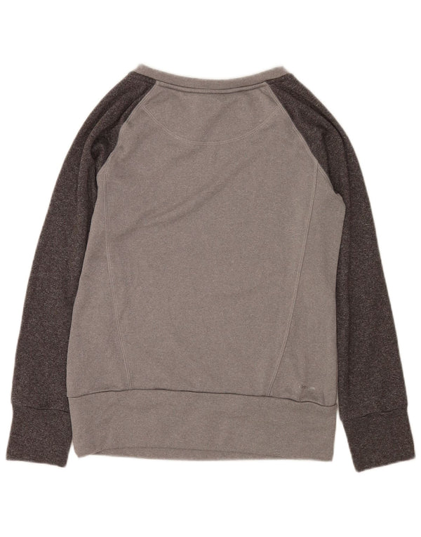 Adidas Climawarm Sweatshirt Jumper UK 8/10 Petit Gris Colorblock