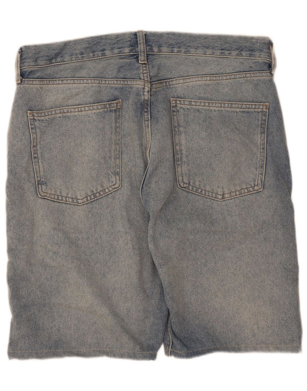 Zara Short en jean pour femme EU 38 Small W28 Bleu Coton