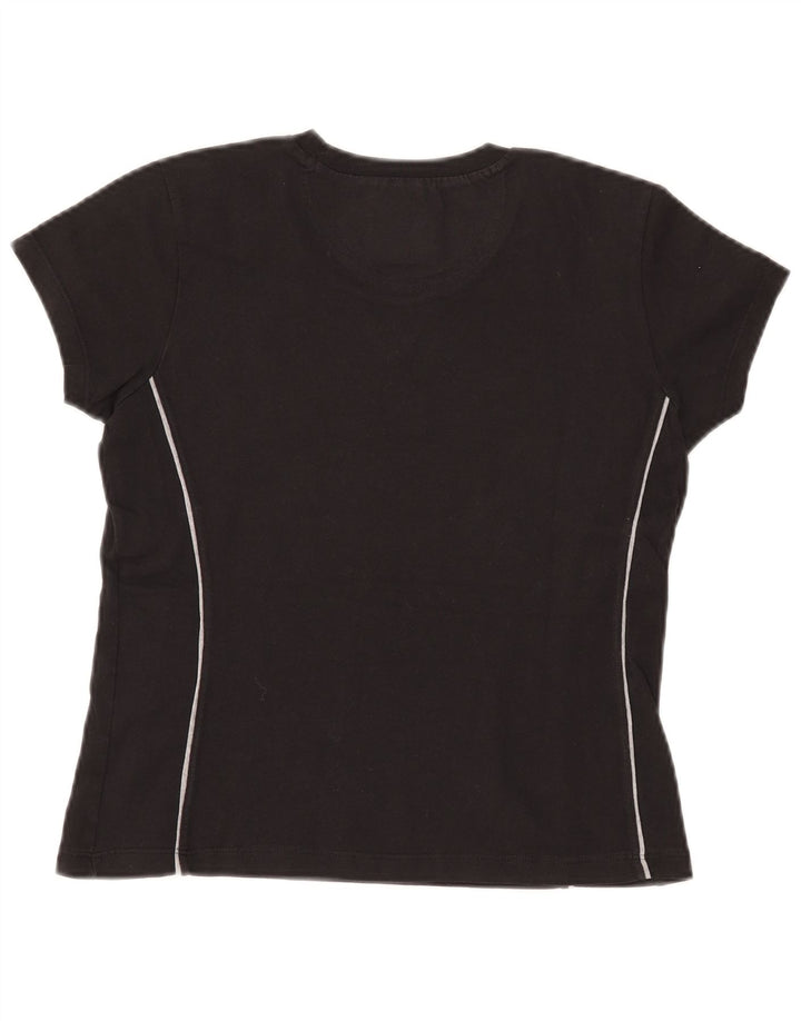 CHAMPION T-shirt court Heritage Classics pour femme UK 12 Noir moyen
