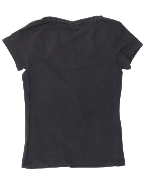 Lee T-Shirt Femme Top UK 14 Large Noir