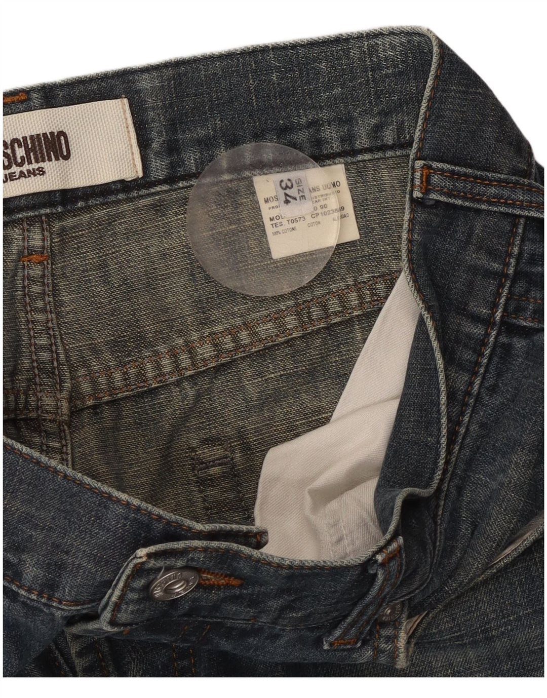 MOSCHINO Jean droit homme W34 L27 bleu coton