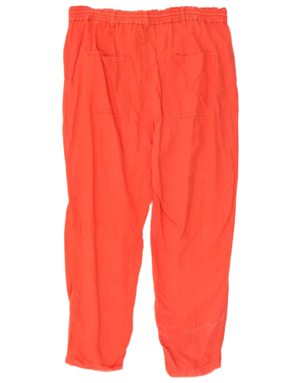 Zara Pantalon court taille haute pour femme Medium W28 L24 Orange
