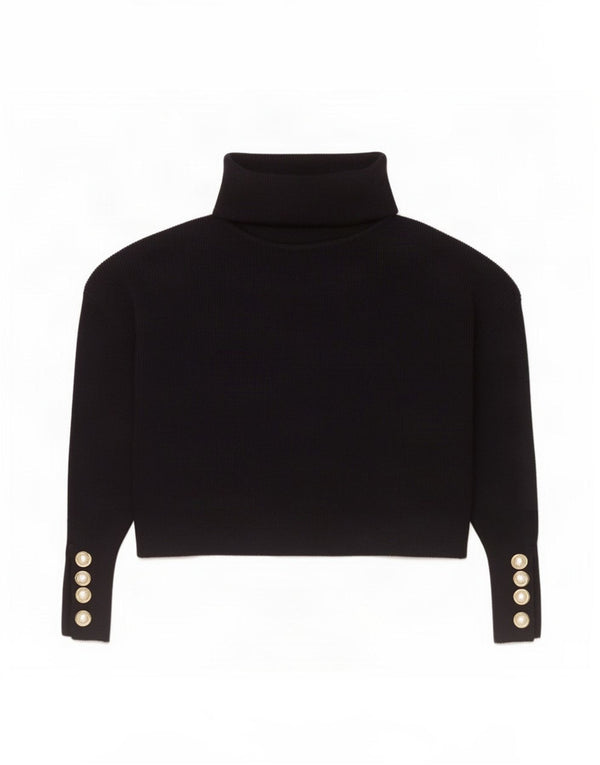 Zara Pull surdimensionné à col roulé pour femme UK 10 Petit Bleu marine