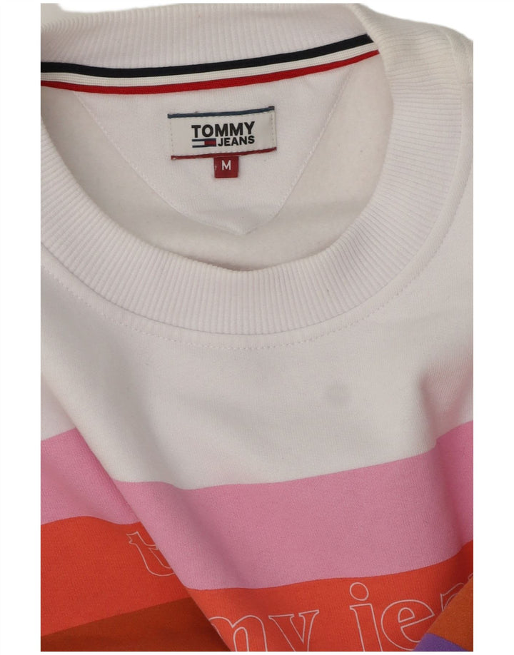 Tommy Hilfiger Sweat-shirt graphique pour femme UK 14 Blanc moyen