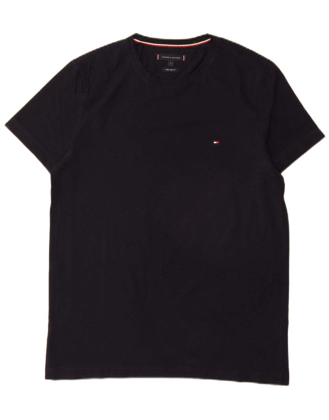 Tommy Hilfiger T-shirt extra fin pour homme Bleu marine Taille L