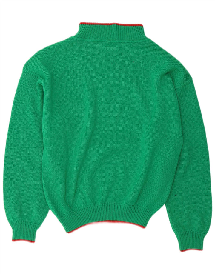 Foxhound Pull graphique à col roulé pour homme en laine verte