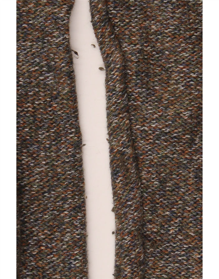 Fat Face Pull à col boutonné pour homme Petit coton moucheté vert