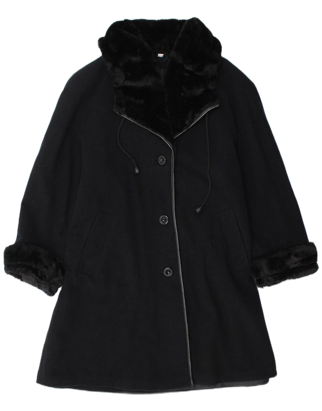 Barisal Manteau surdimensionné pour femme UK 16 Grande laine noire