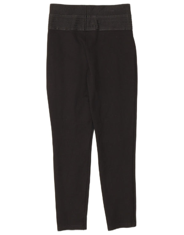 Zara Womens Crop Leggings UK 8 Petit chevrons noirs
