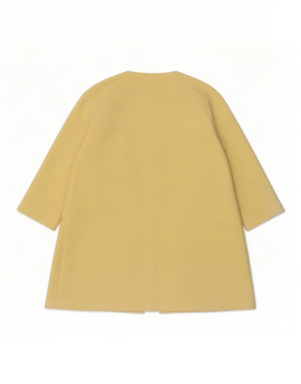 Zara Pardessus à manches 3/4 pour femme UK 18 XL Jaune Viscose