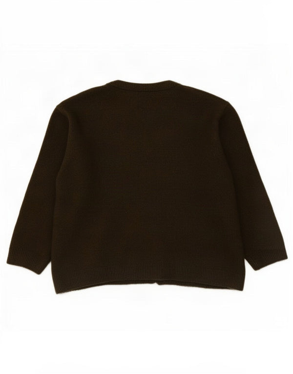 Zara Cardigan surdimensionné à manches 3/4 pour femme UK 10 Small Kaki