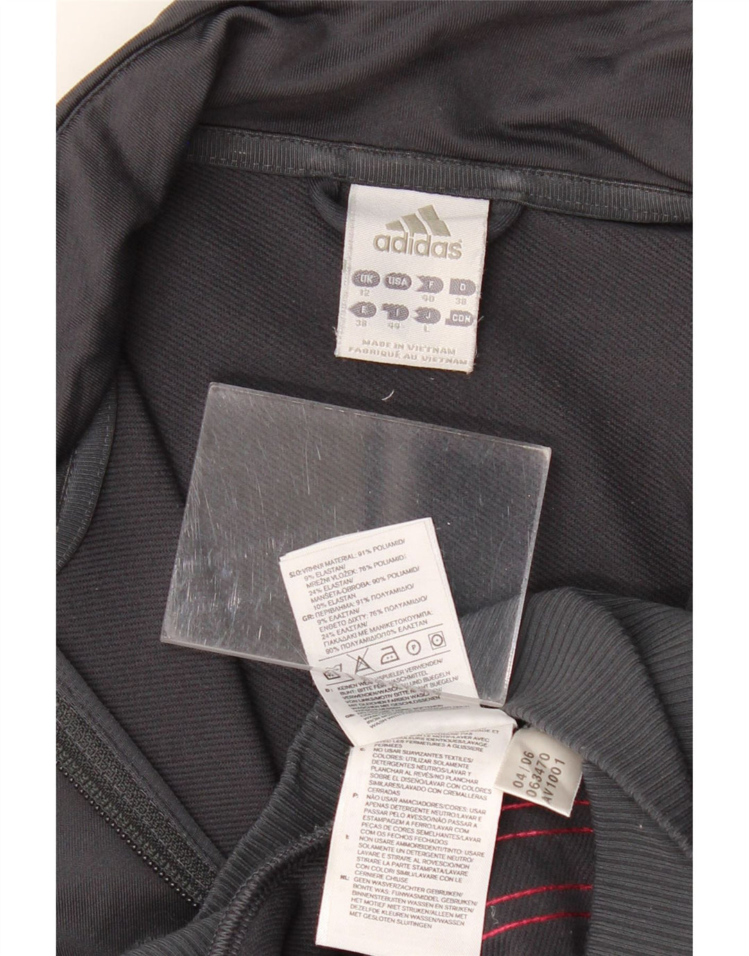 ADIDAS Veste de survêtement Climalite pour femme UK 12 Gris moyen Polyamide