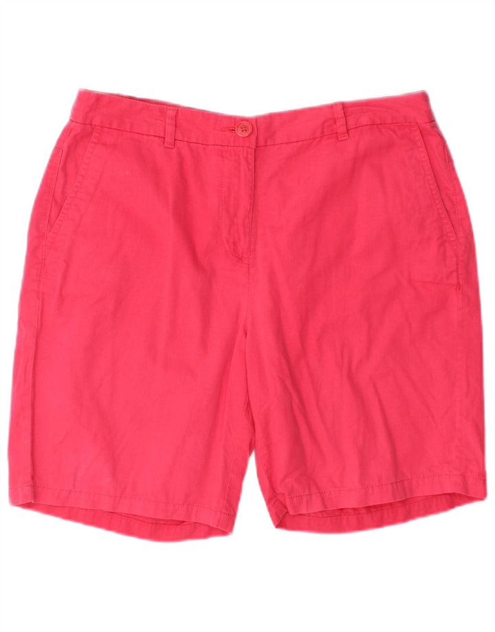 Marks & Spencer Short Chino Femme UK 12 Moyen W30 Coton Rose