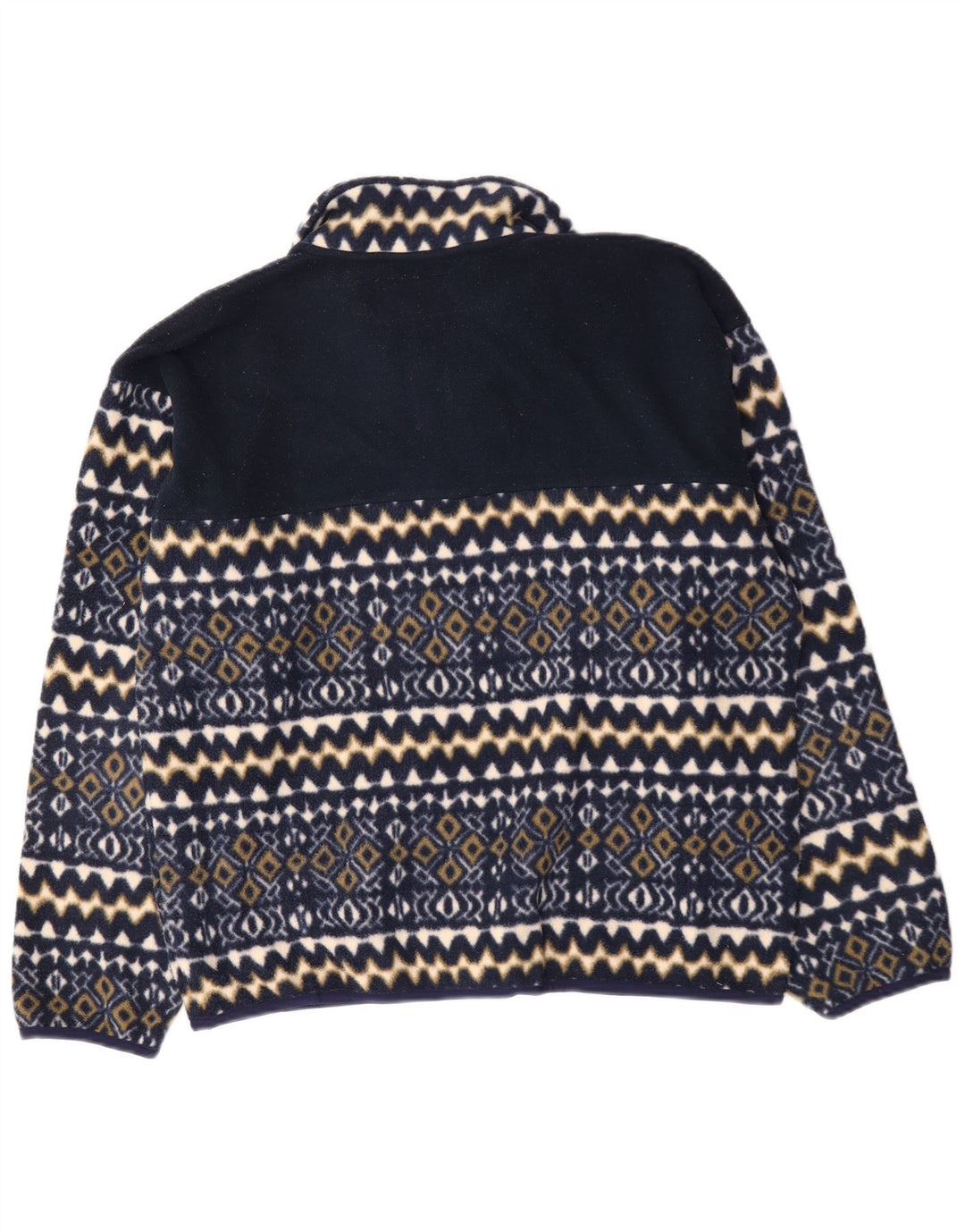 Invicta Pull polaire à col zippé pour homme Bleu marine moyen géométrique