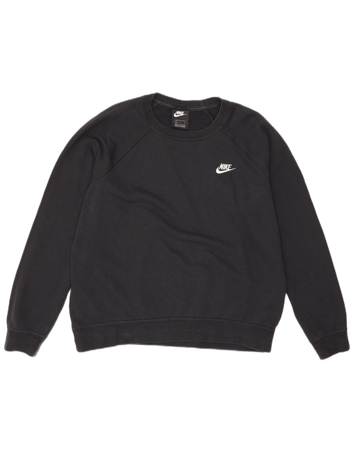Nike Sweat-shirt pour homme en coton noir Taille L