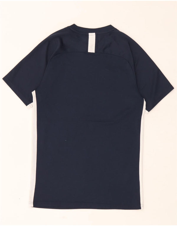 Nike Hommes Dri Fit T-Shirt Haut Petit Bleu Marine Colorblock