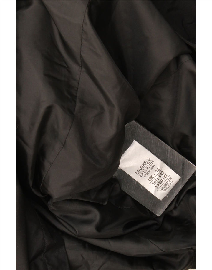 Marks & Spencer Trench-Coat Femme UK 44 Large Noir Polyester