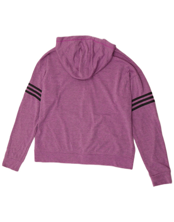 Adidas Pull à capuche zippé surdimensionné pour femme UK 16/18 Grand Violet Polyester