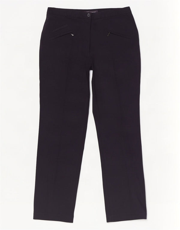 Marks & Spencer Pantalon décontracté pour femme UK 12 Medium W30 L28 Bleu marine
