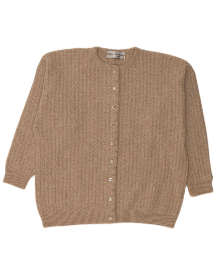 ST. ANDREWS Pull Cardigan Femme UK 18 XL Beige Angora