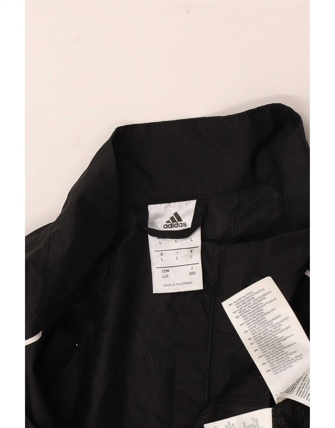 Adidas Clima Proof Graphic Pull à col zippé pour homme Noir Taille L