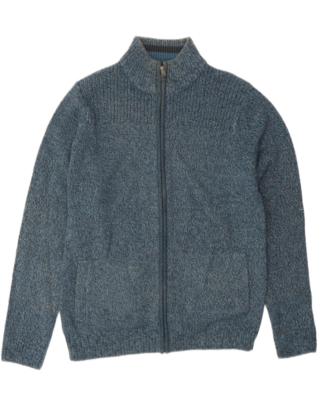 Marks & Spencer Cardigan Regular Fit Homme Bleu Moyen Acrylique