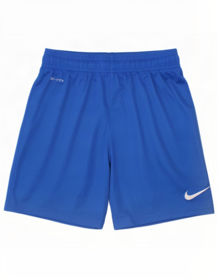 Short de sport Nike Dri Fit garçon 10-11 ans bleu moyen polyester
